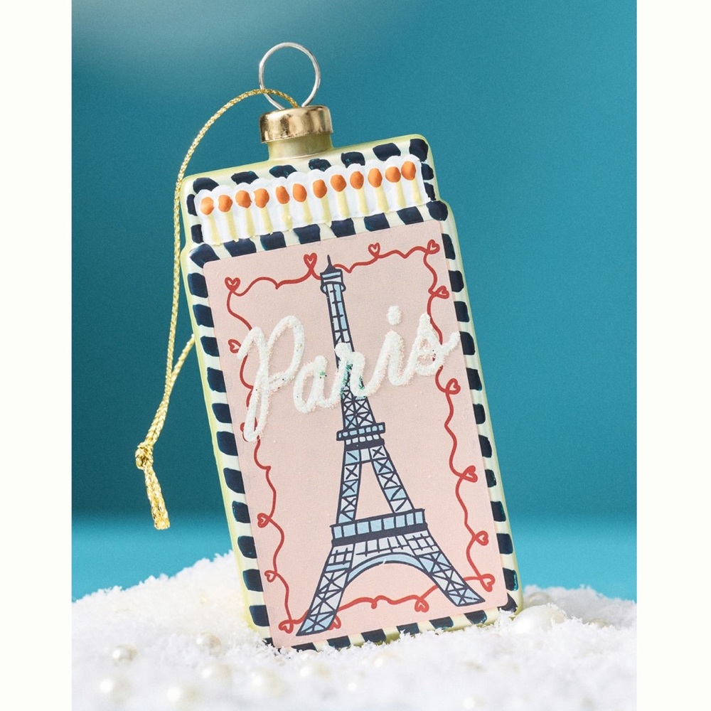 🇫🇷 ANTHROPOLOGIE Paris Furbish Studio Matchbook Ornament Eiffel Tower
